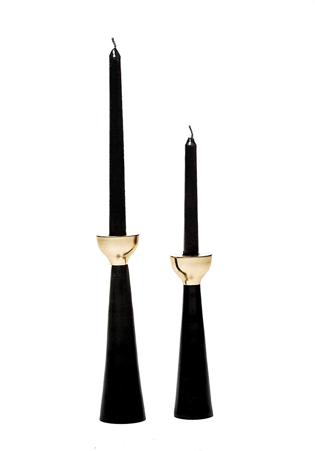 Golden Tulip Candlestand set of 2