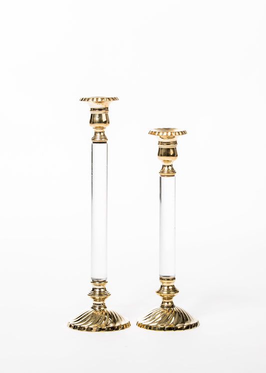 Athenia Acrylic candleholder set of 2
