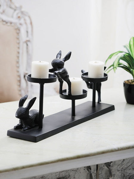 Autumn Hare Pillar Holder