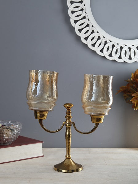Adriana Two Lite Hurricane Candlestand