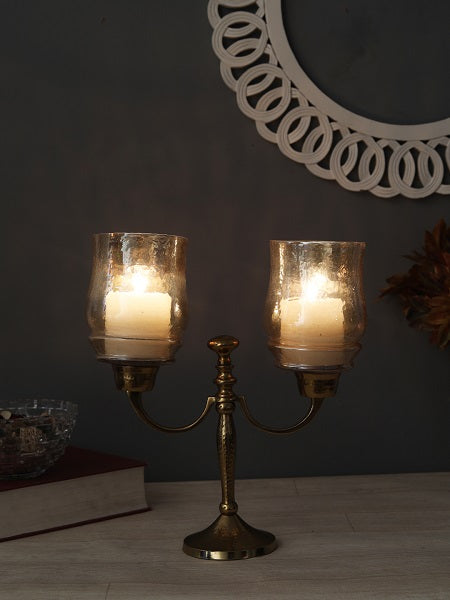 Adriana Two Lite Hurricane Candlestand