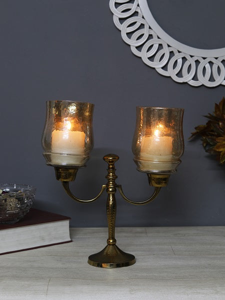 Adriana Two Lite Hurricane Candlestand