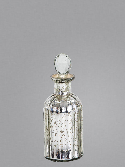 Trinity Silver glass decorative bottle Medium