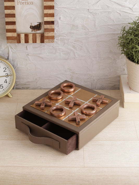 Tic Tac Toe Set Copper & Gold