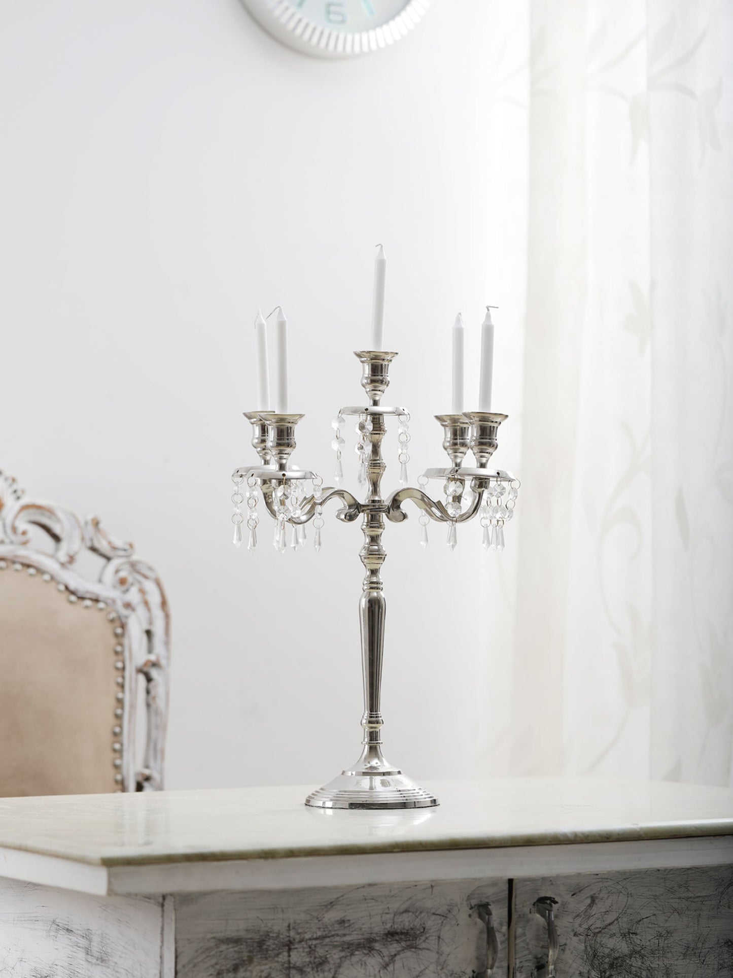 Russell Jewelled Taper Candle holder 5 Arm