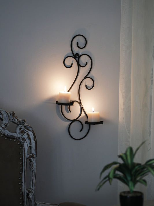 Tyler Black Iron 2 Pillar Candle holder