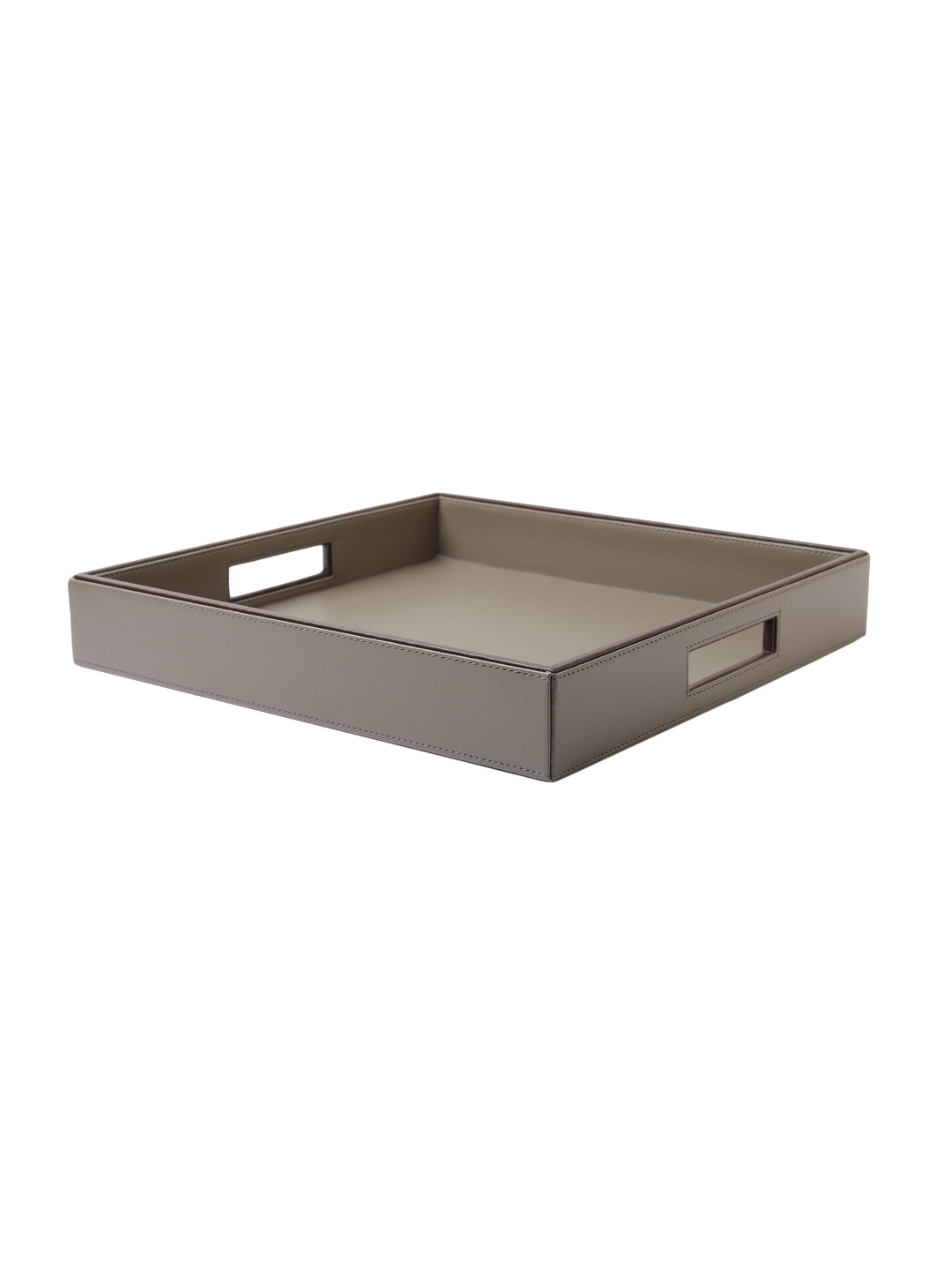 Dove Beige & Brown Leatherite tray