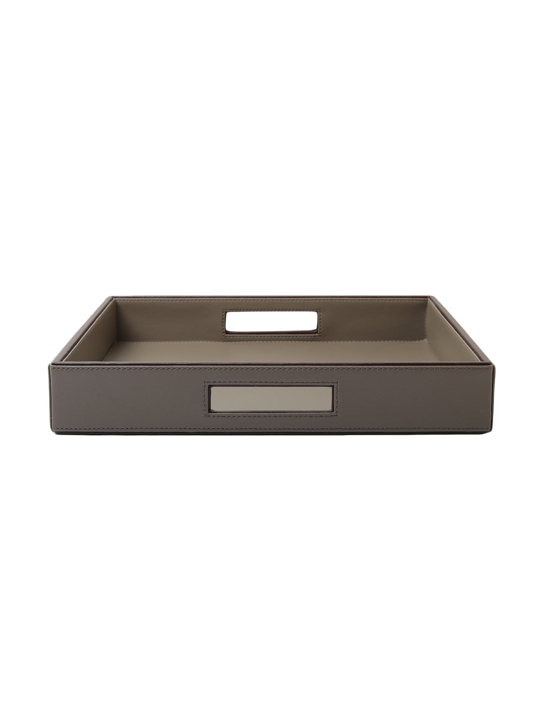 Dove Beige & Brown Leatherite tray