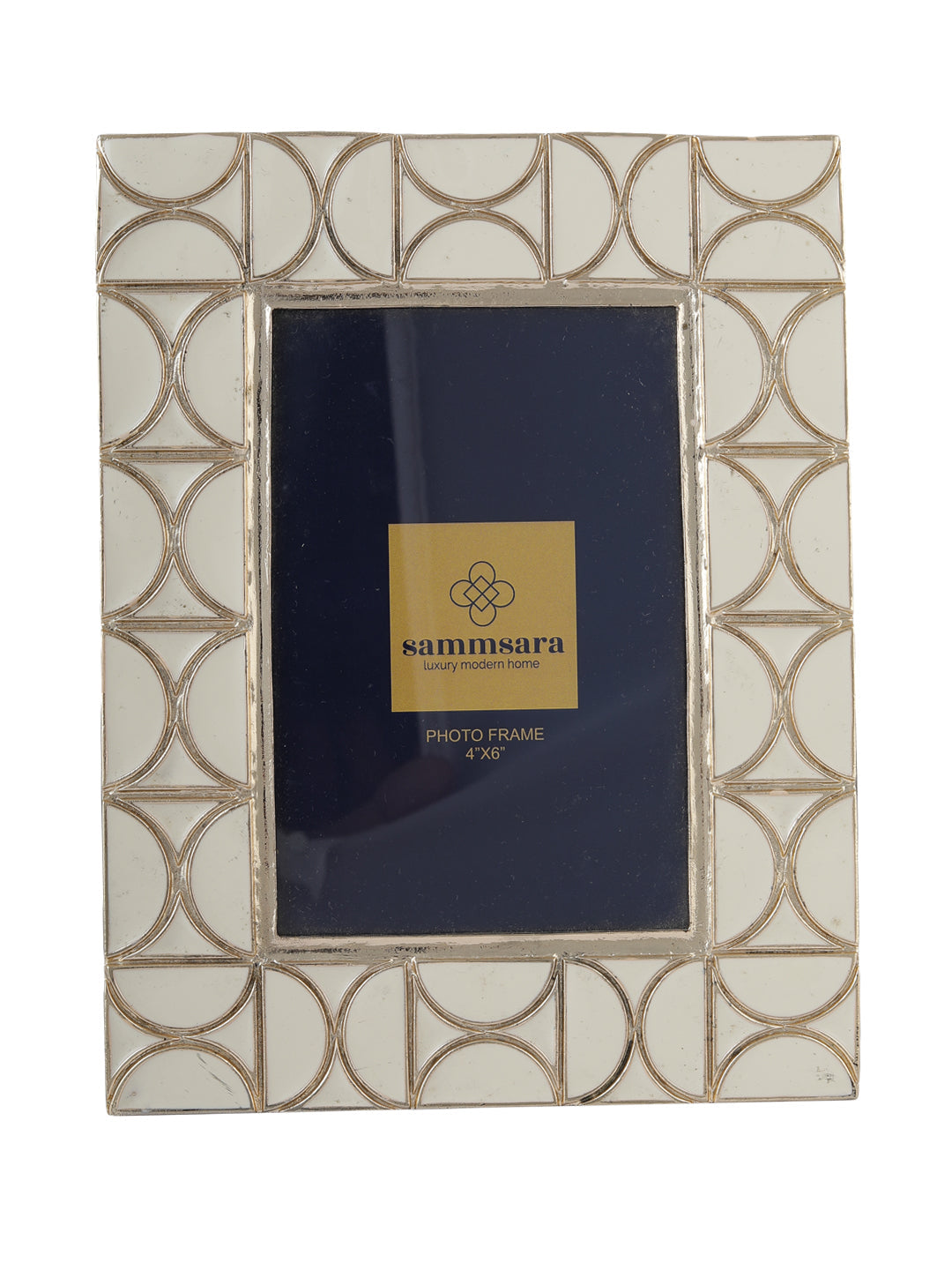 Neo White & Gold Photo Frame 4"x6"