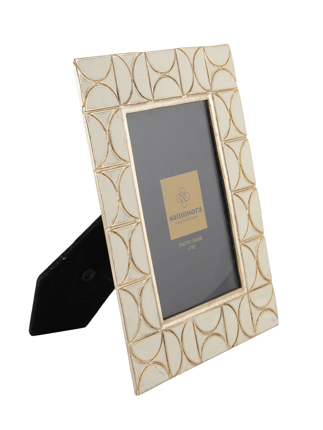 Neo White & Gold Photo Frame 4"x6"