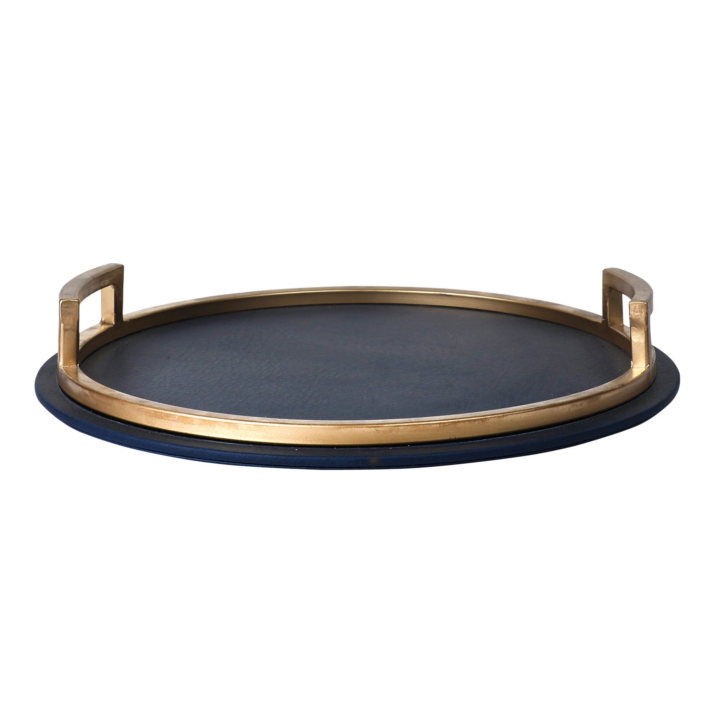 Indigo Royal Blue & Gold Circular Tray
