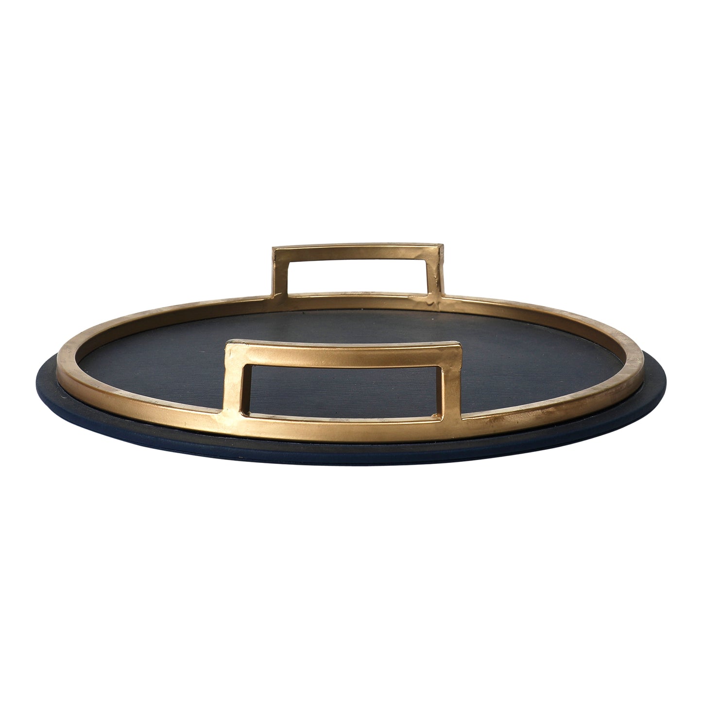 Indigo Royal Blue & Gold Circular Tray