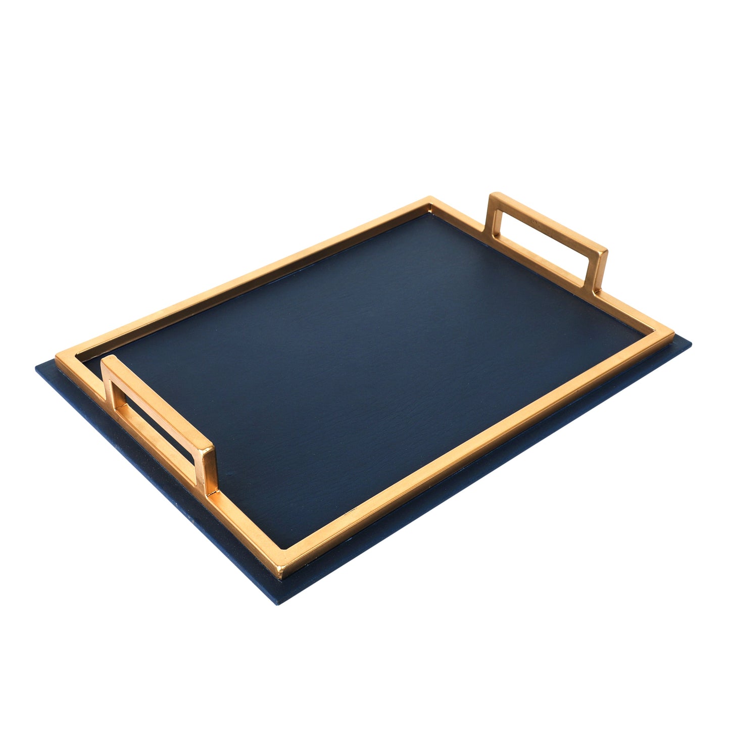 Indigo Royal Blue & Gold Rectangular Tray