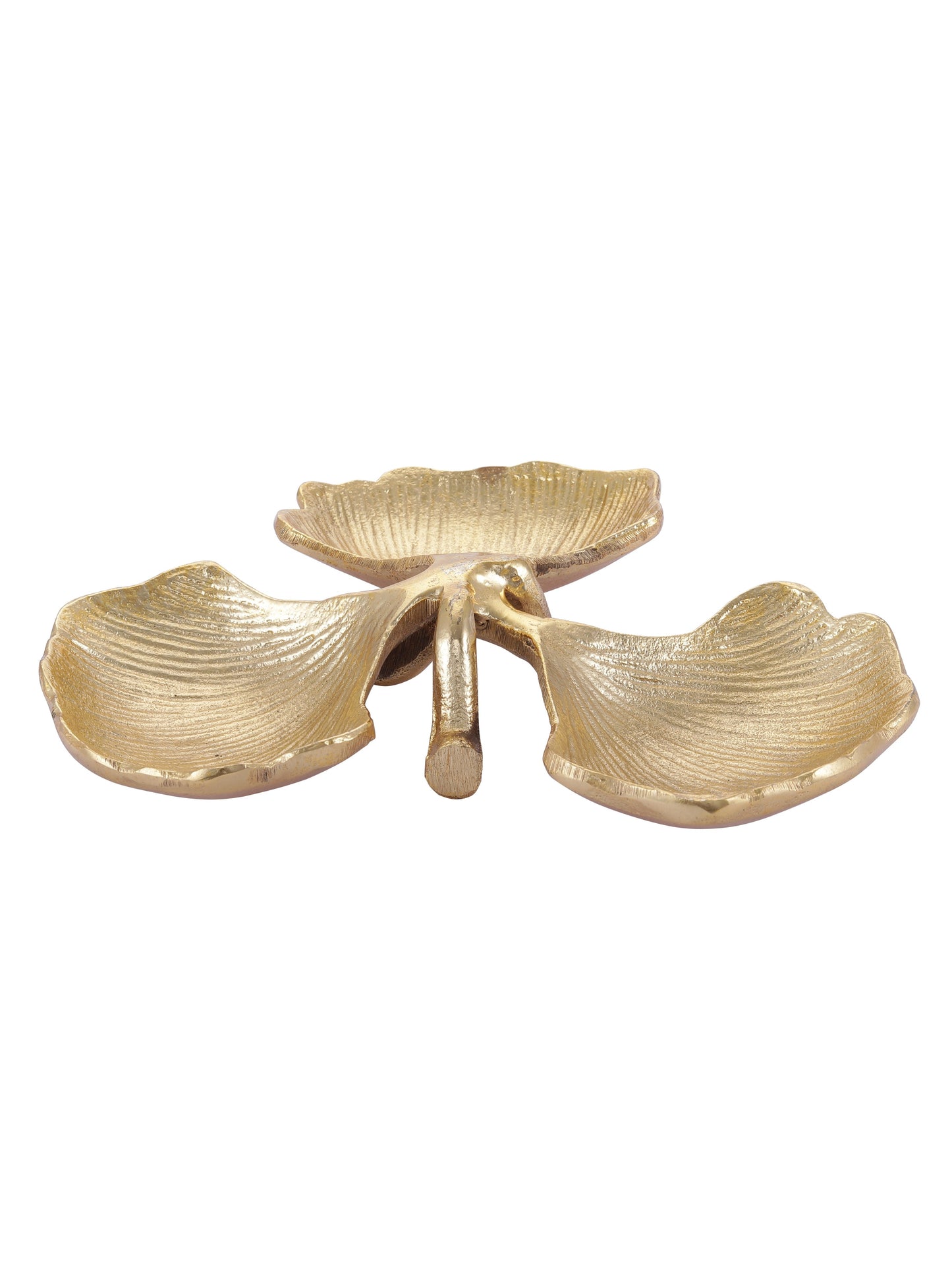 Sherry Three Leaf Platter Gold
