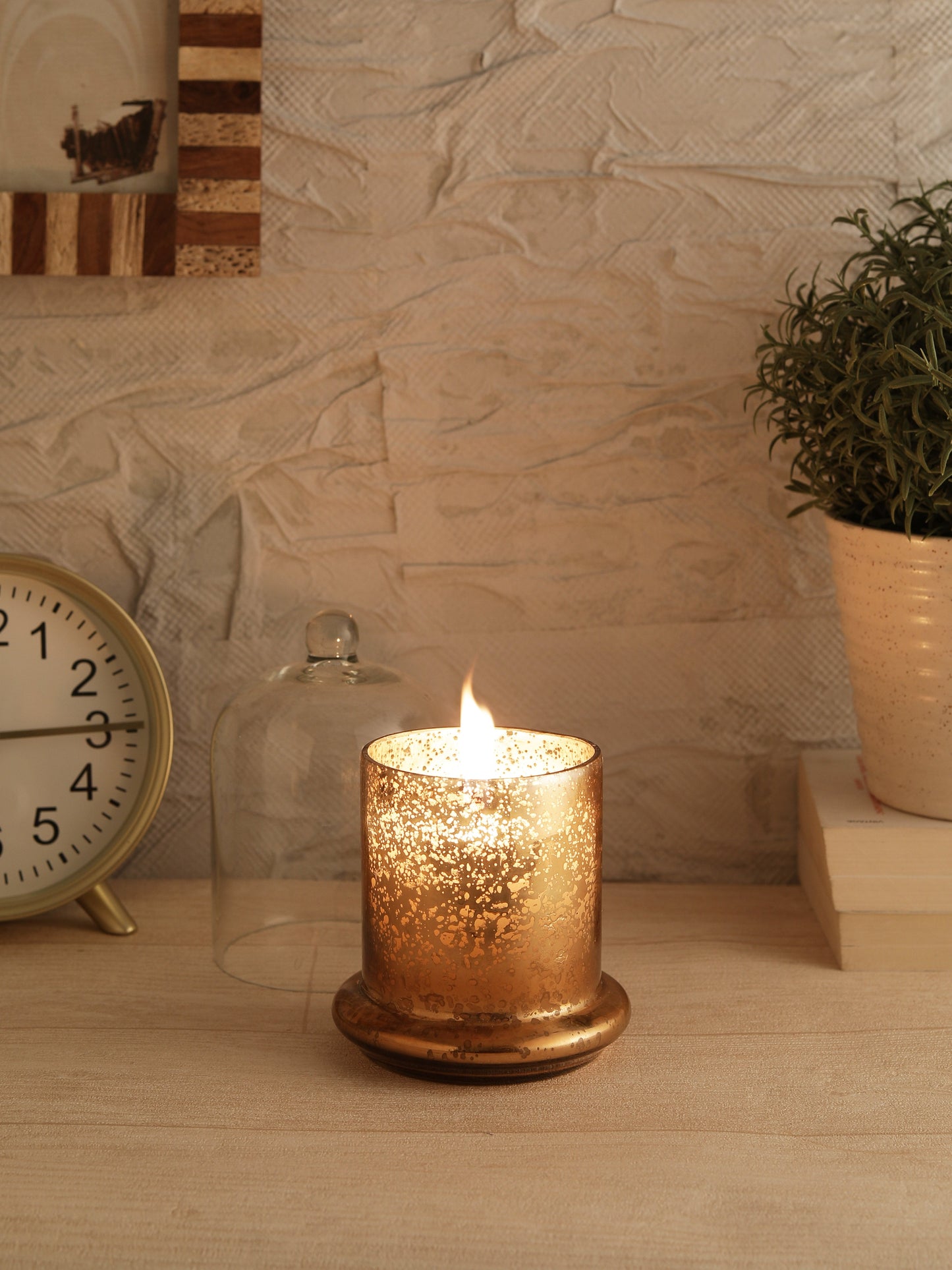Metallic Copper Bell Jar Candle