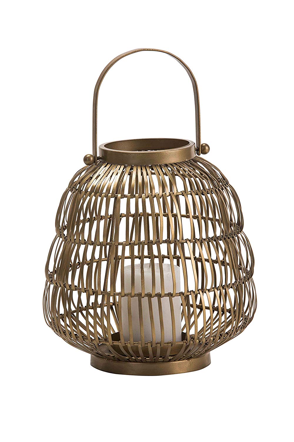 Decorative Hanging Gold Iron Georgina Lantern for Home Decoration