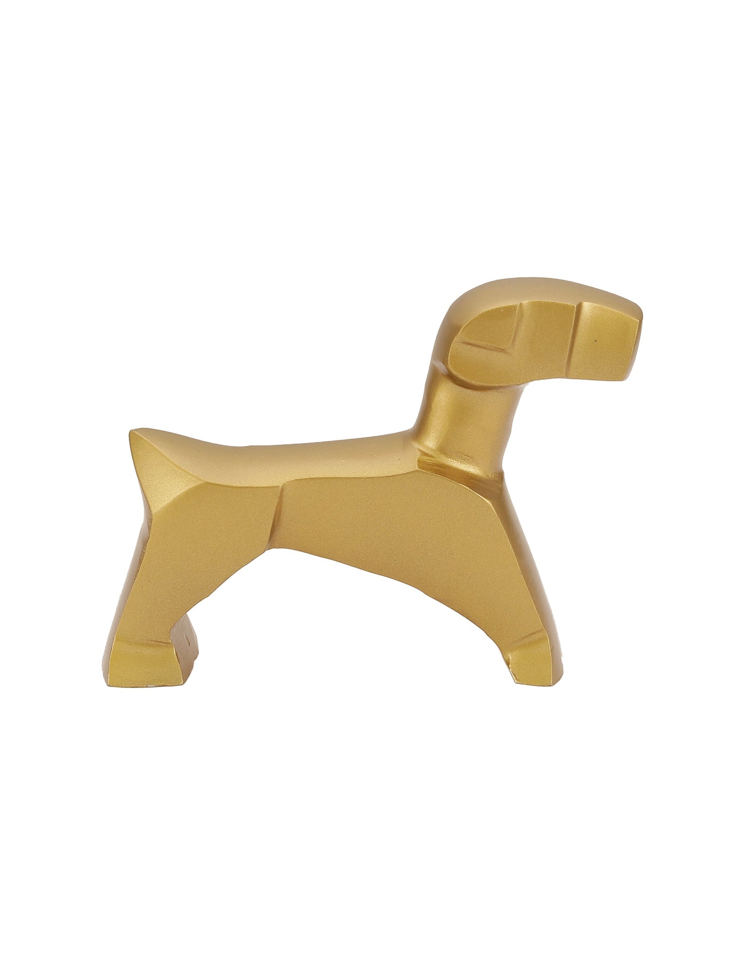 Geometric Dog Sculpture gold