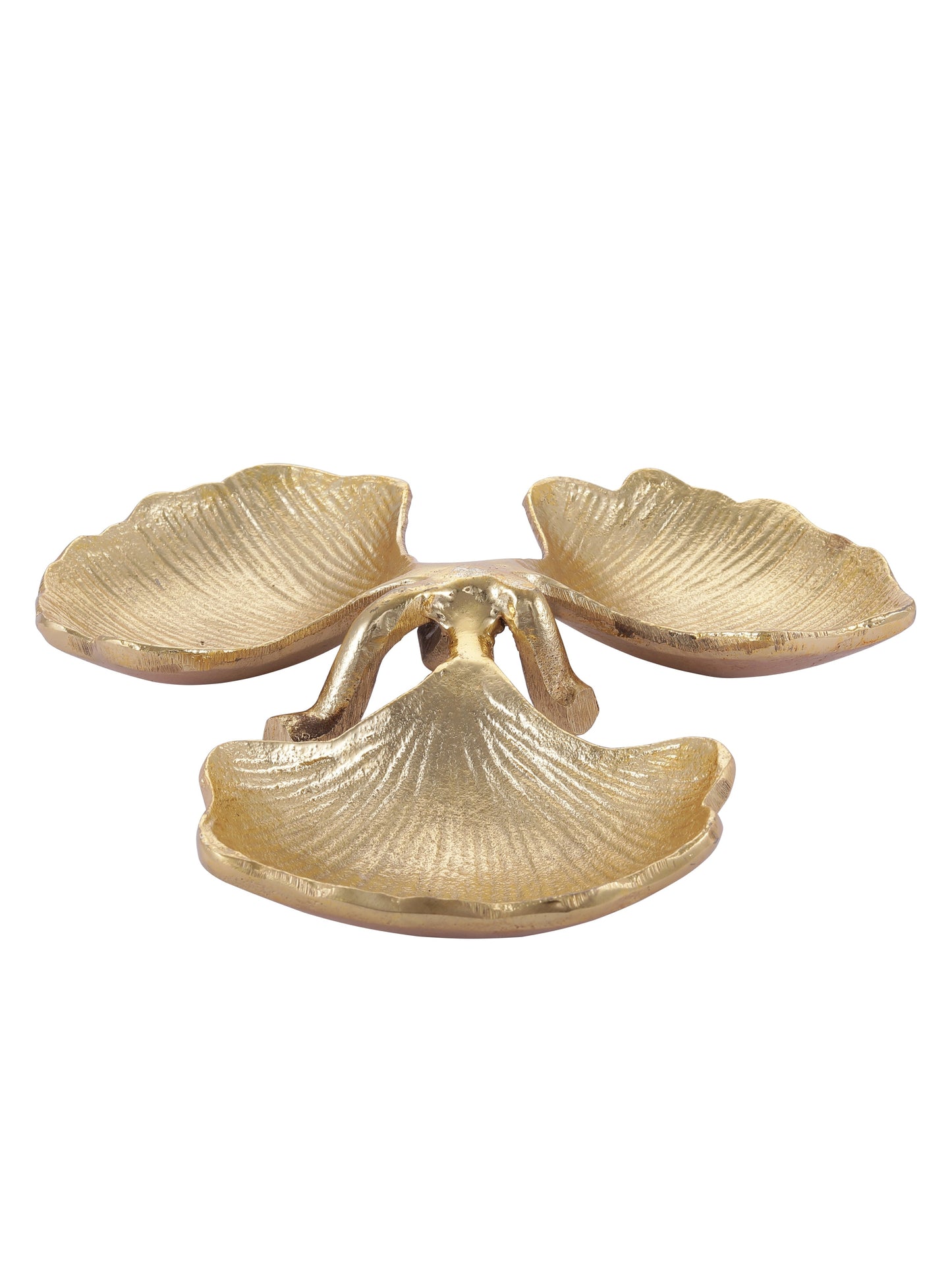 Sherry Three Leaf Platter Gold