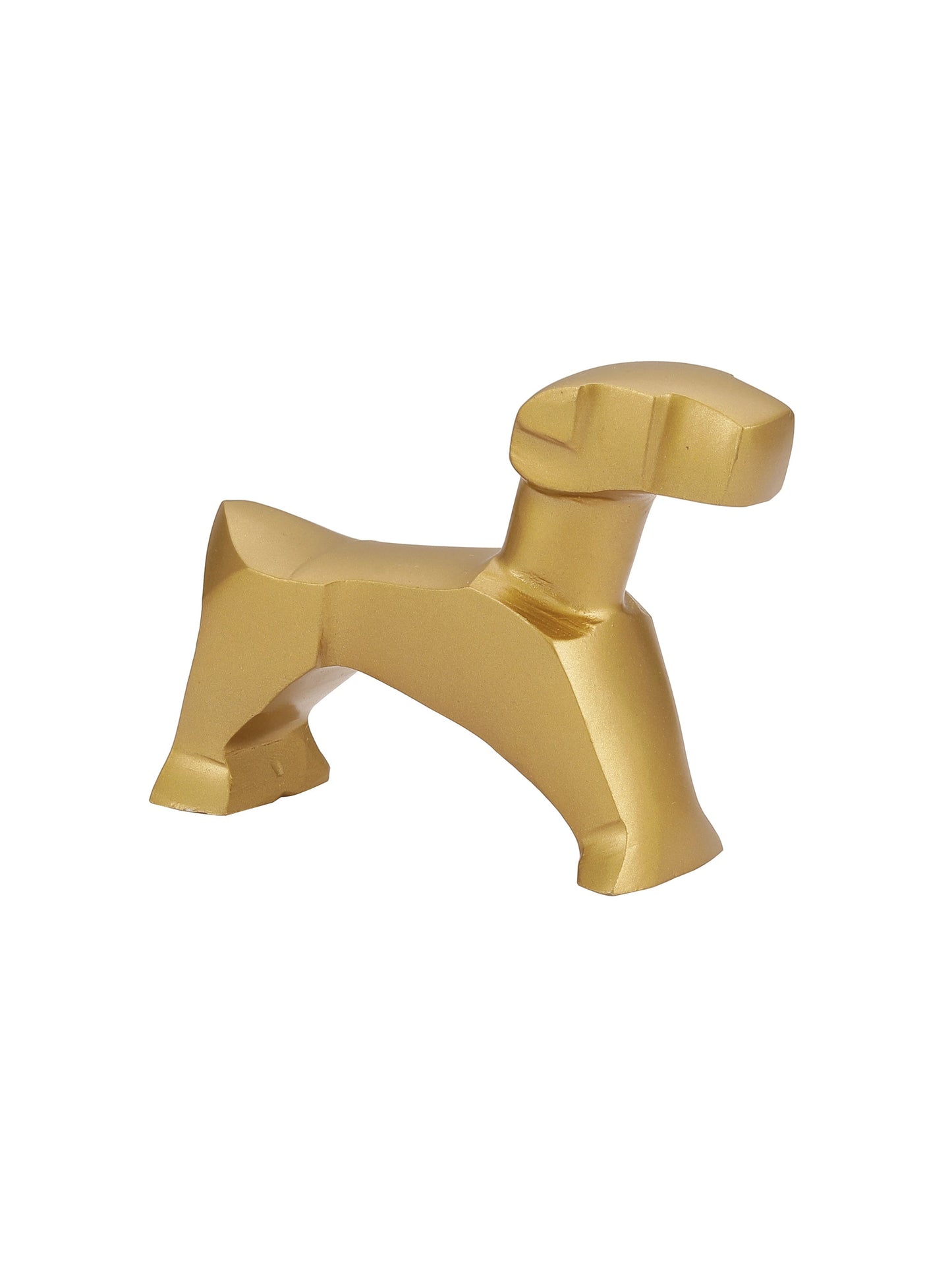 Geometric Dog Sculpture gold