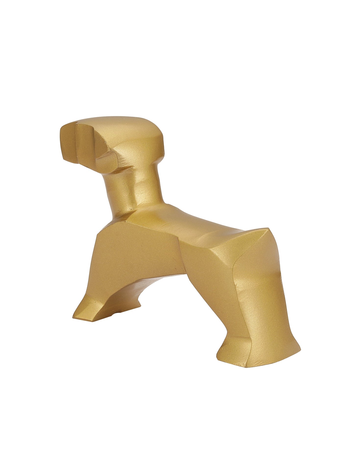 Geometric Dog Sculpture gold