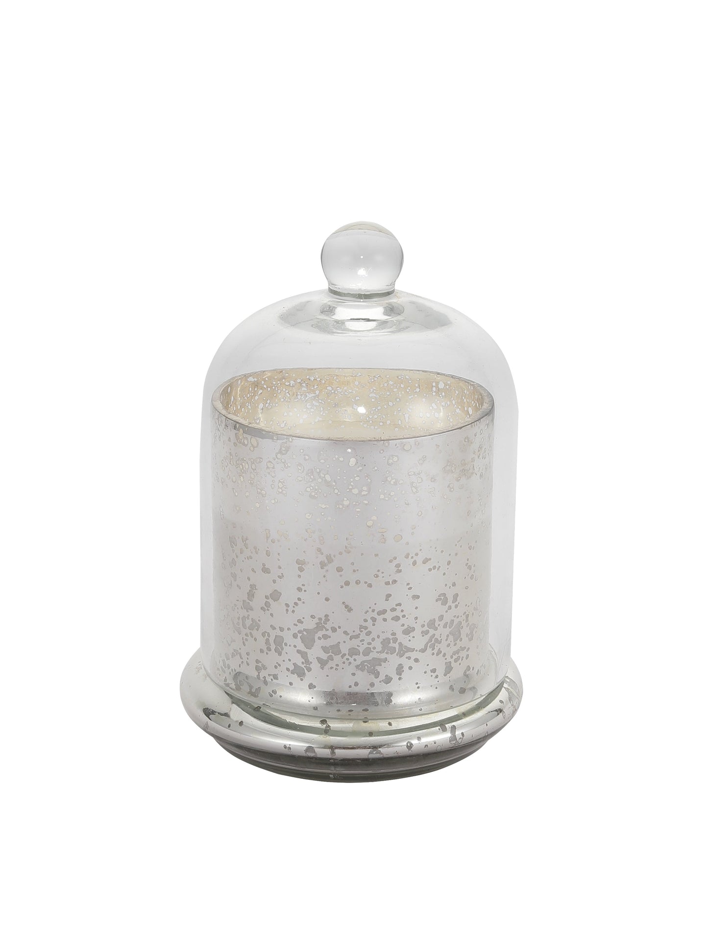 Metallic Silver Bell Jar Candle