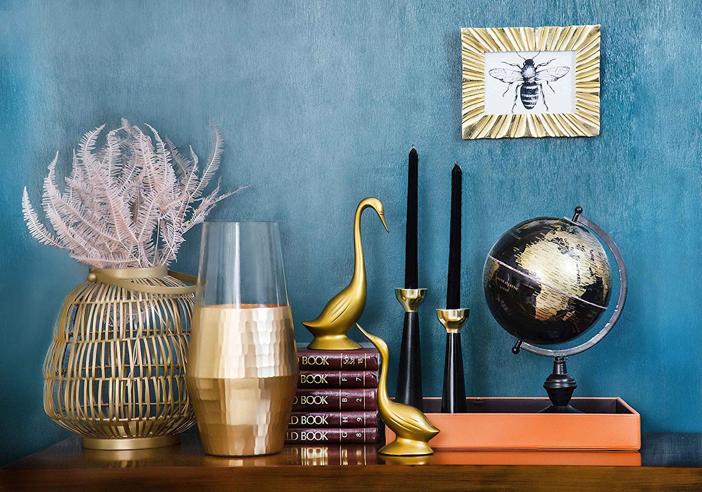 Decorative Hanging Gold Iron Georgina Lantern for Home Decoration