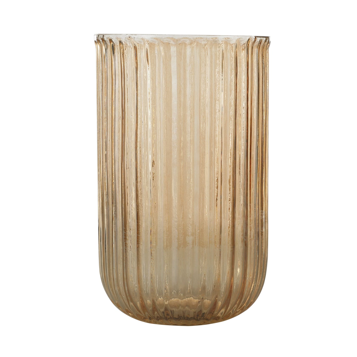 Autumn Gold Luster Glass Vase