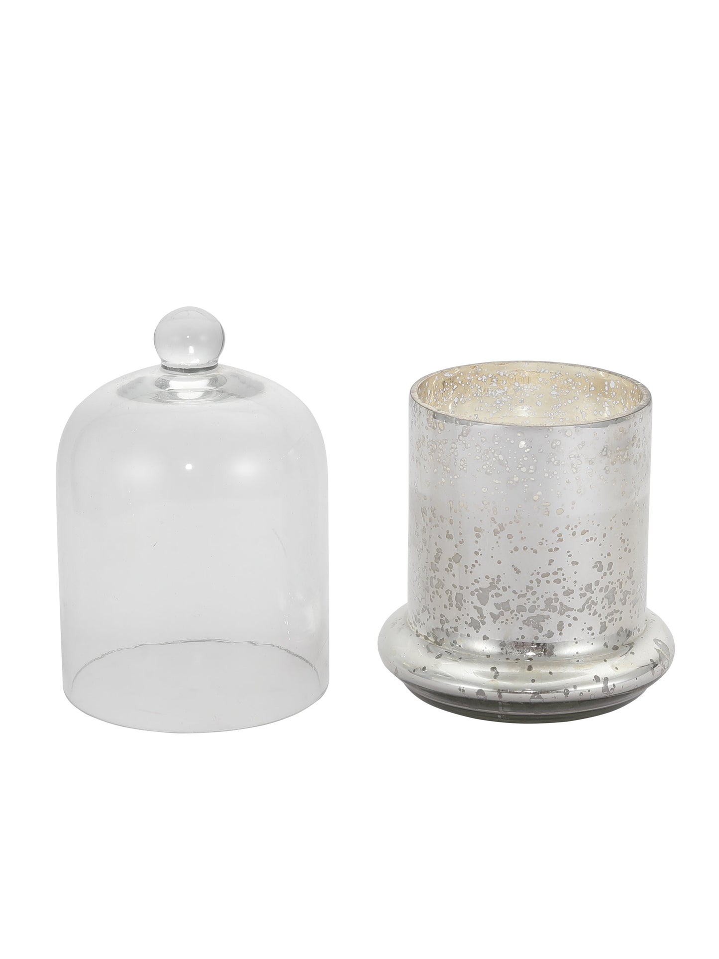 Metallic Silver Bell Jar Candle