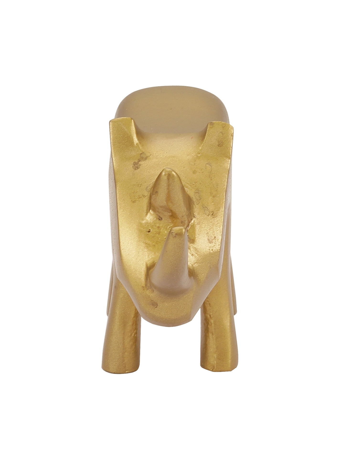 Geometric Rhino Sculpture gold