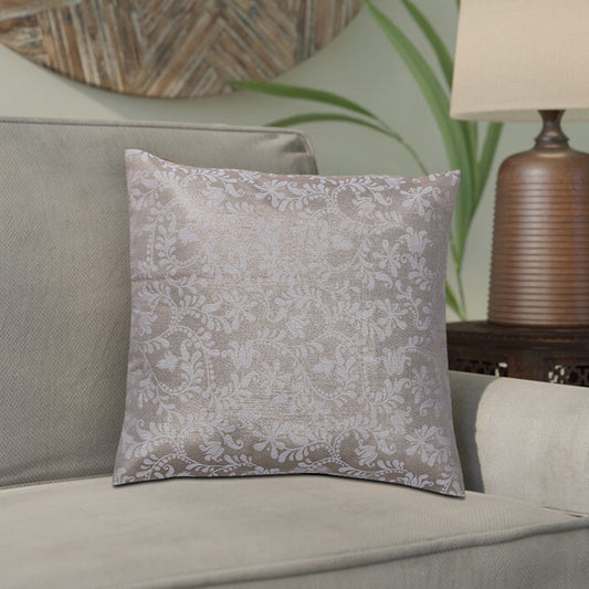Varya Beige & Silver Cushion