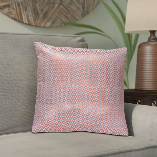 Riva Peach & Silver Cushion