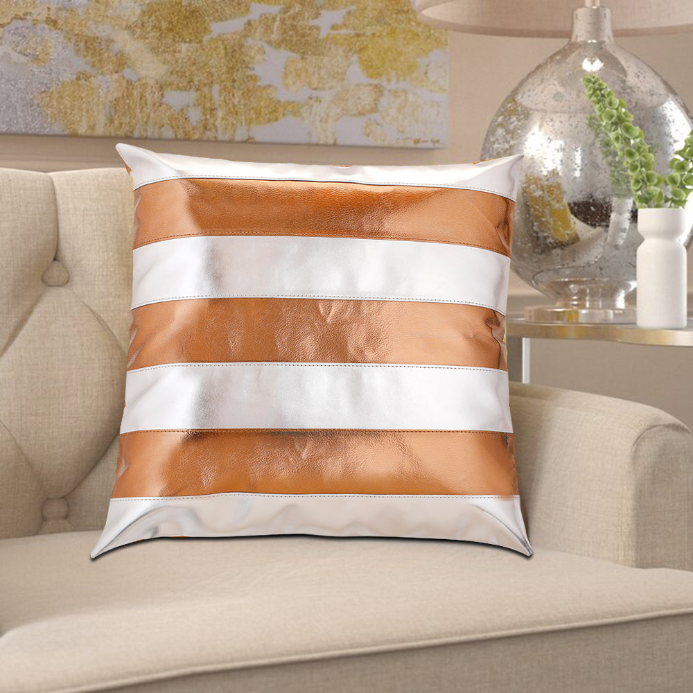 Amaira Copper & Silver Cushion