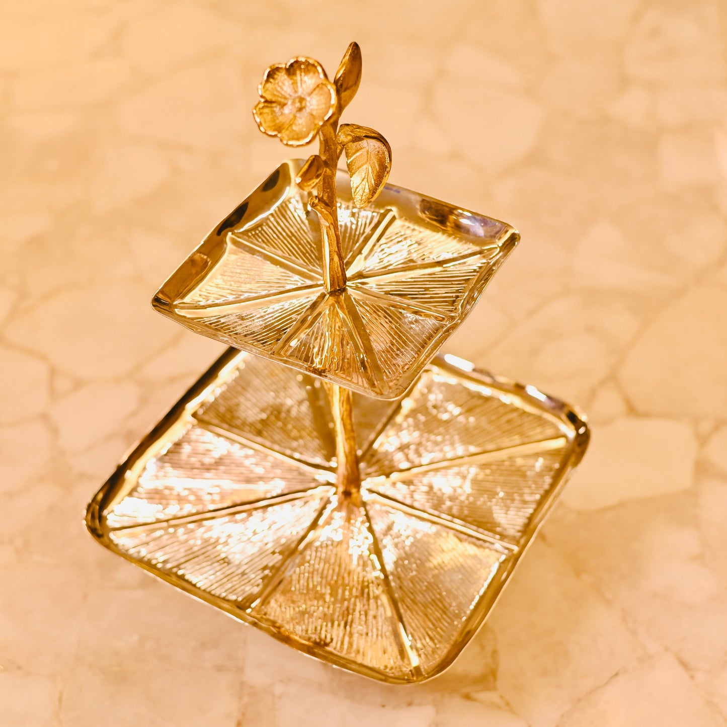 Navya Two Tier Square Platter