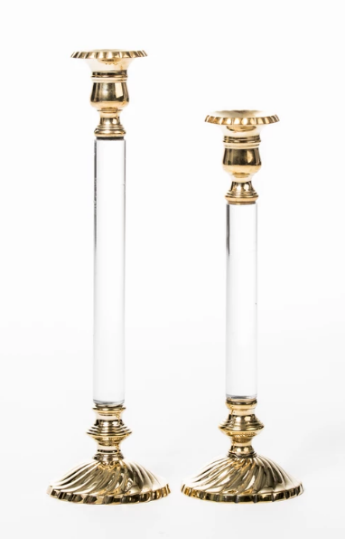 Athenia Acrylic candleholder set of 2