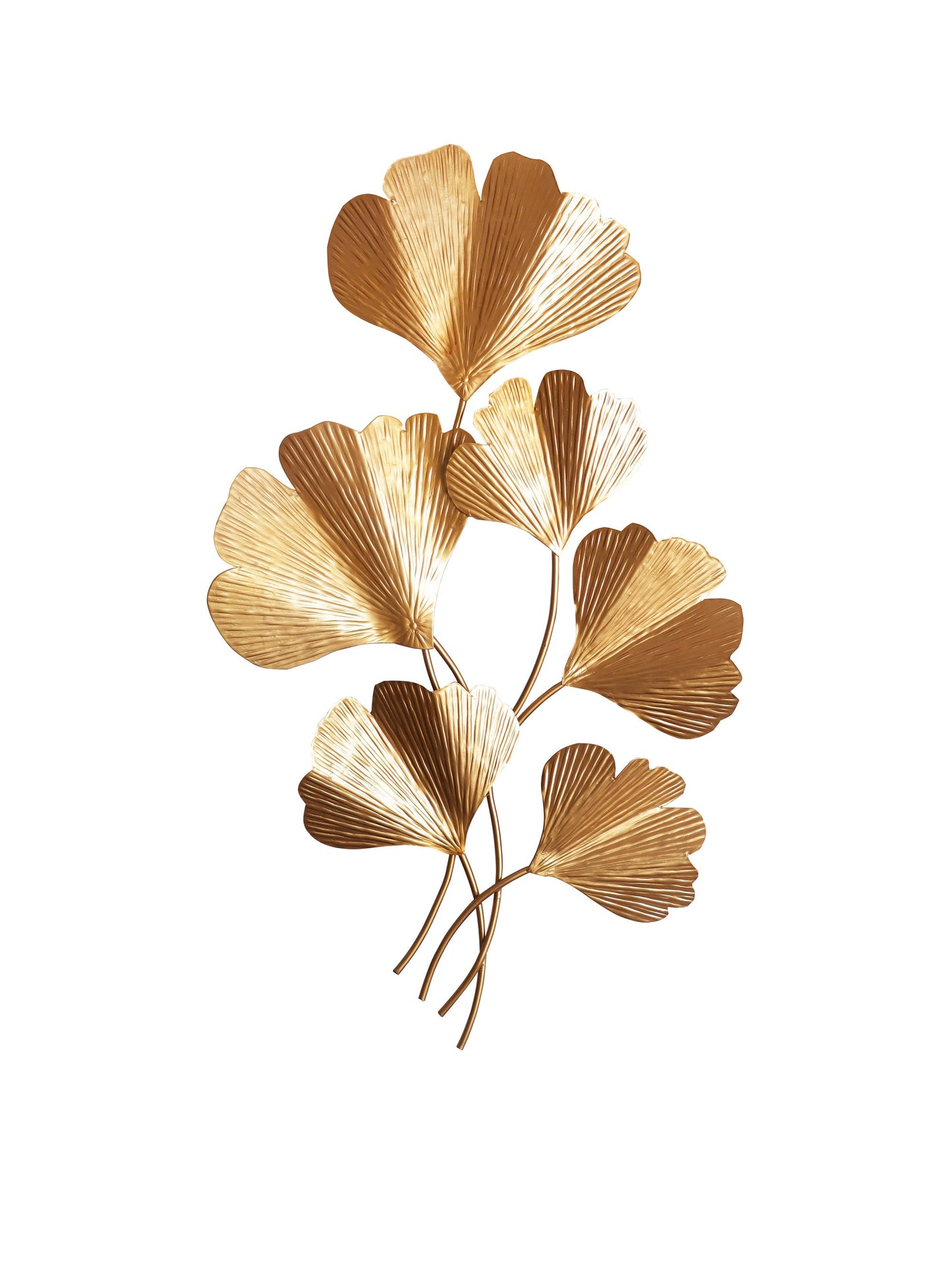 Gold Gingko Leaf Wall Sculpture