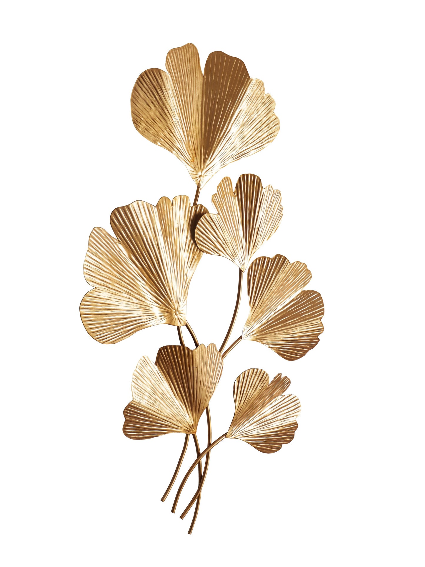 Gold Gingko Leaf Wall Sculpture