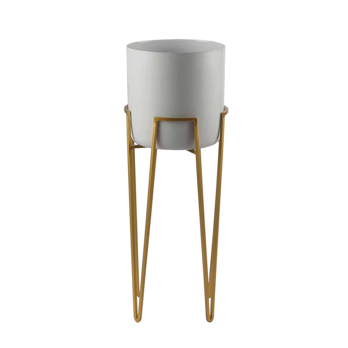 Madrid White & Gold Planters Set of 2