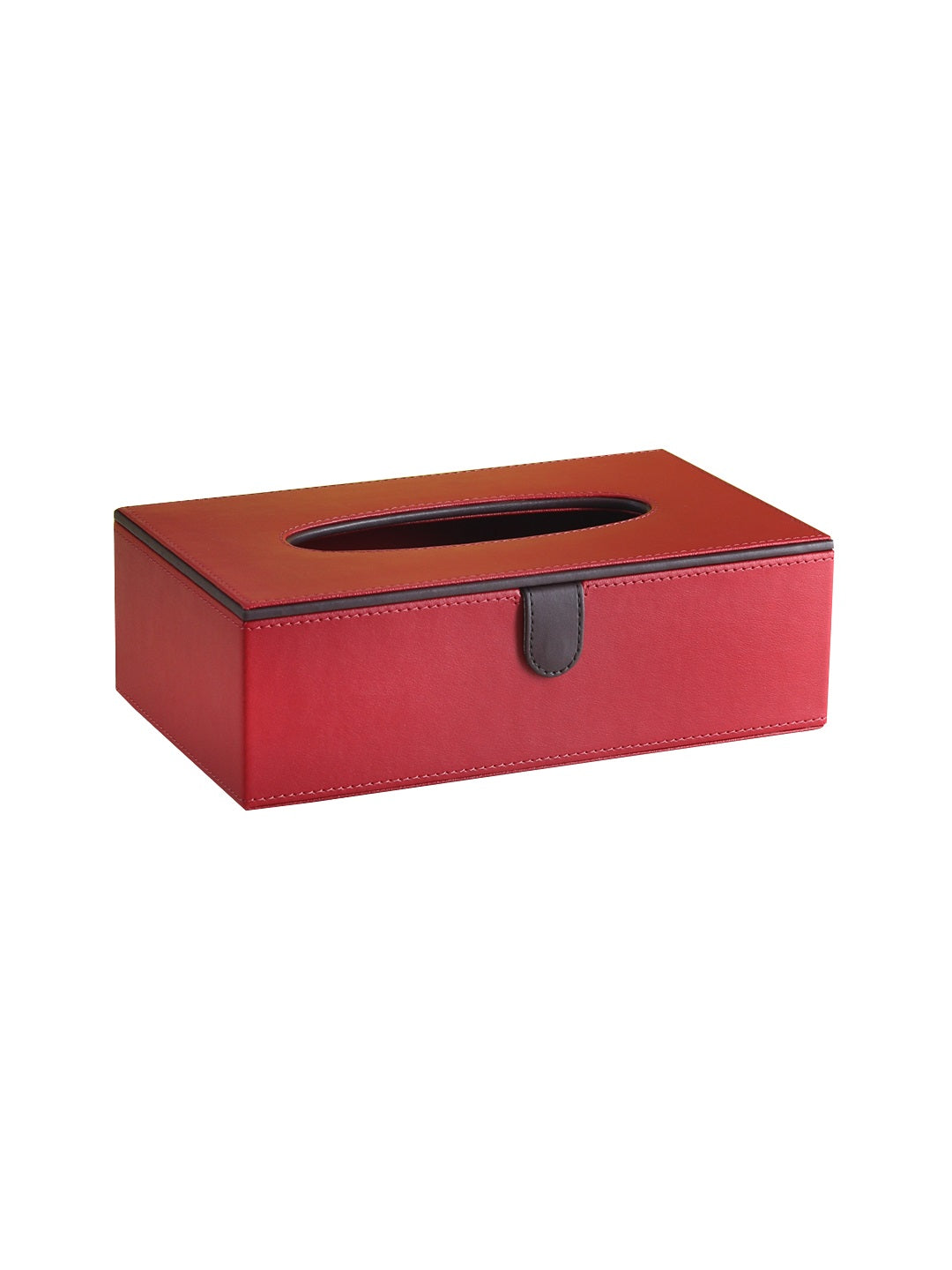 Crimson Red & Brown Tissue Box