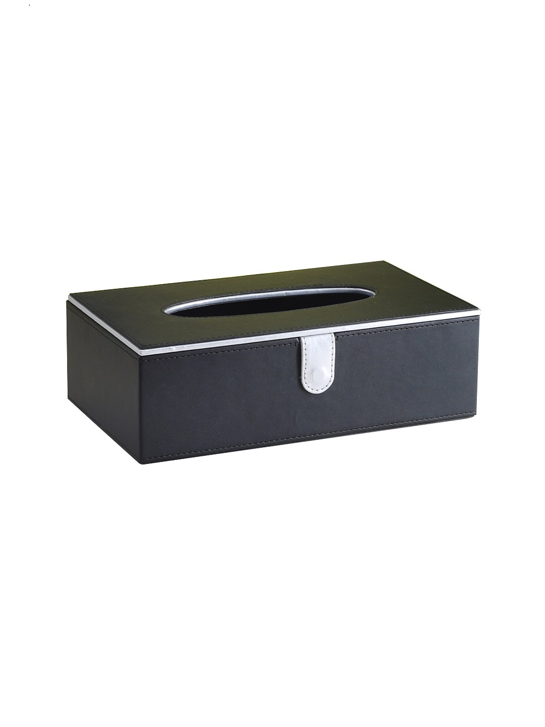 Noire Black & Silver Tissue Box