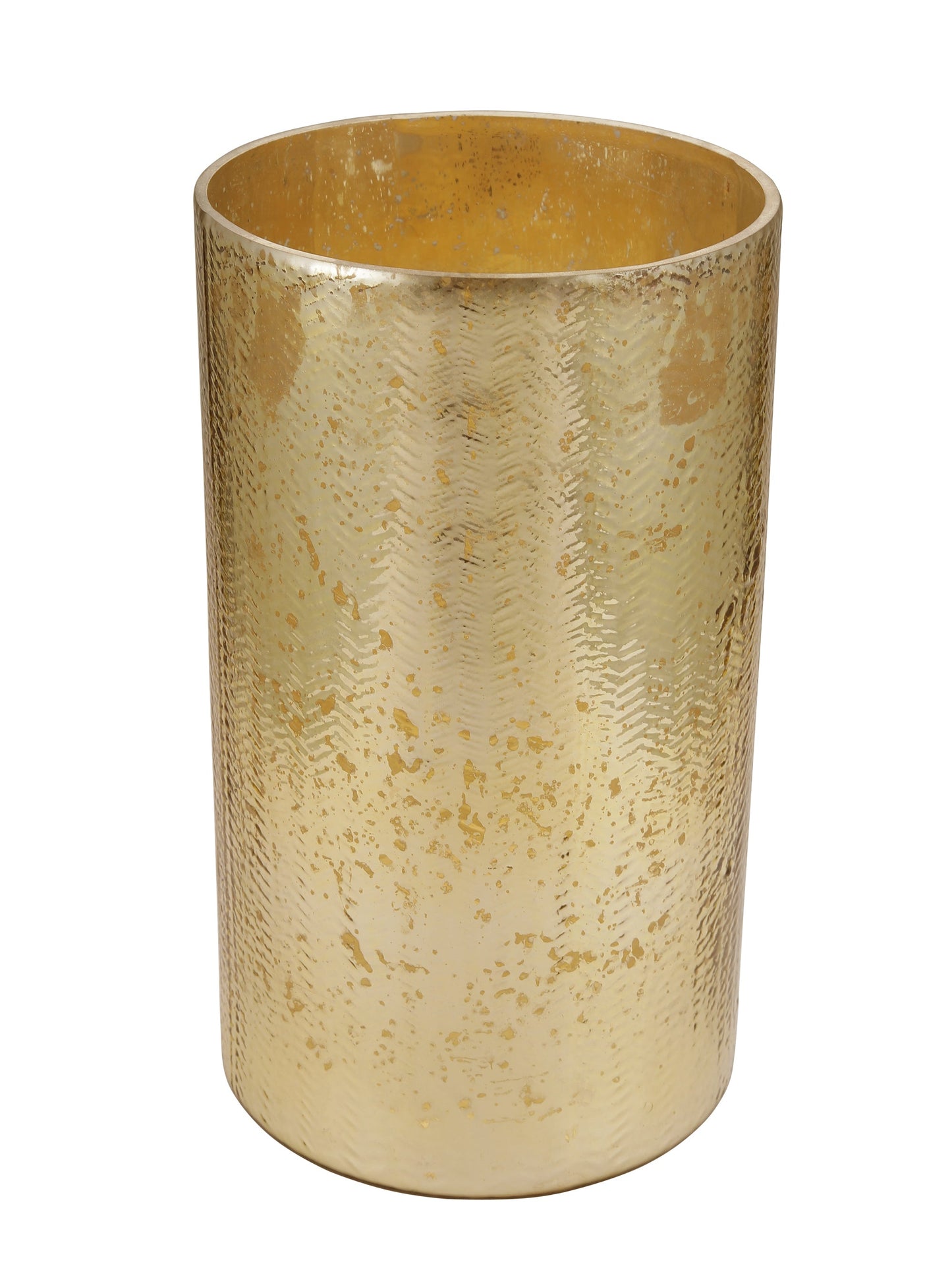 April Gold Glass Flower Vase