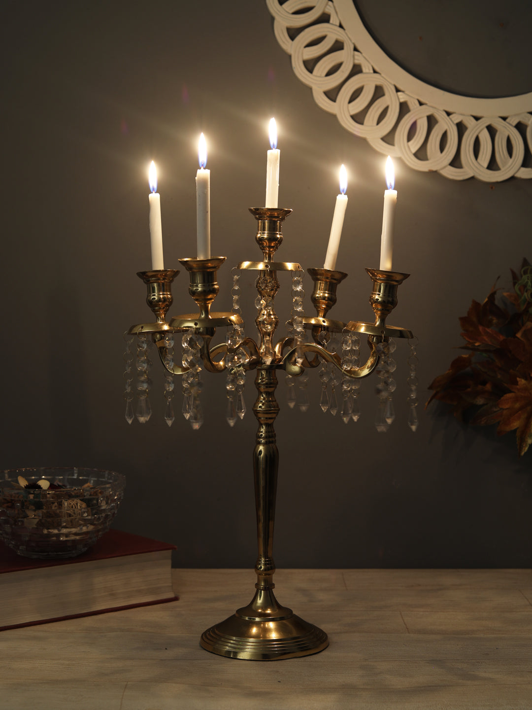 Roosevelt 5 Lite Jewelled Candleholder