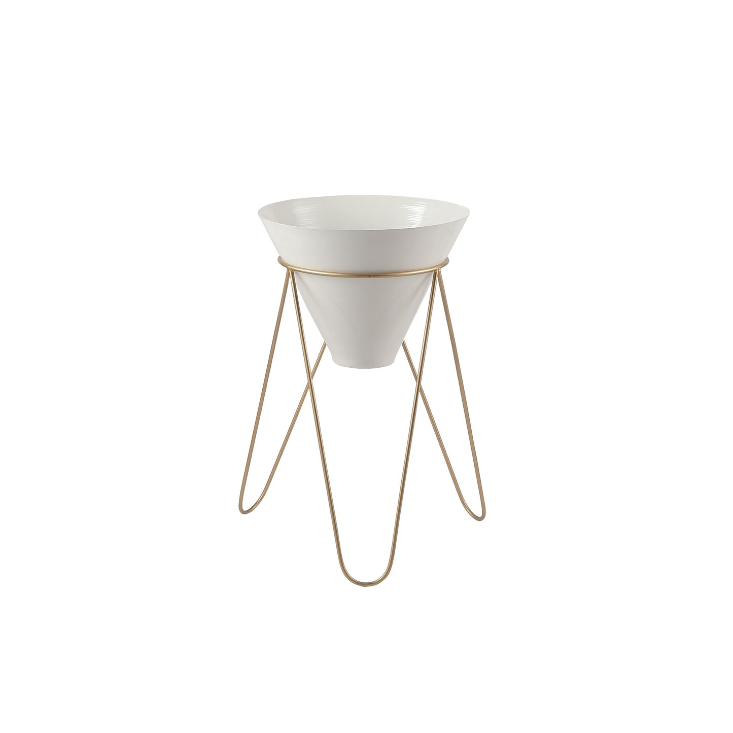 Stella White & Gold Planters Set of 2