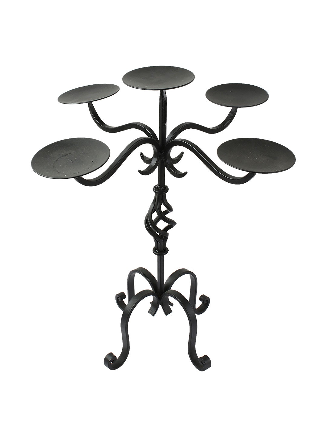 Harold Black Iron 5 Pillar Candleholder
