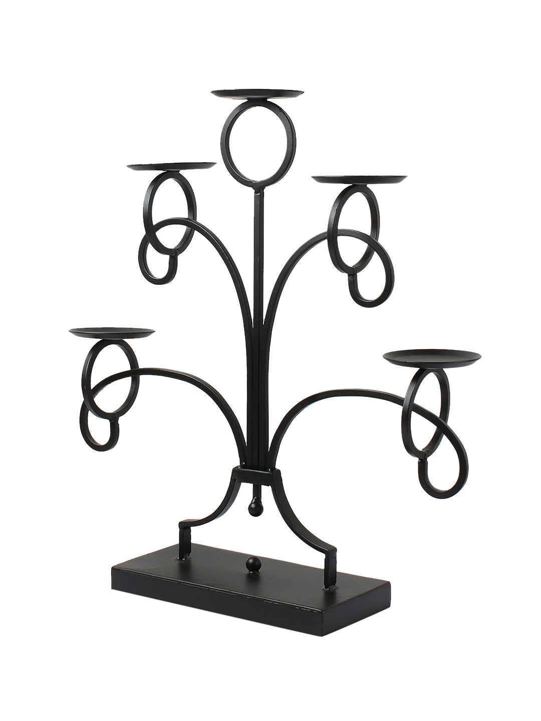 George Black Iron 5 Pillar Candle holder
