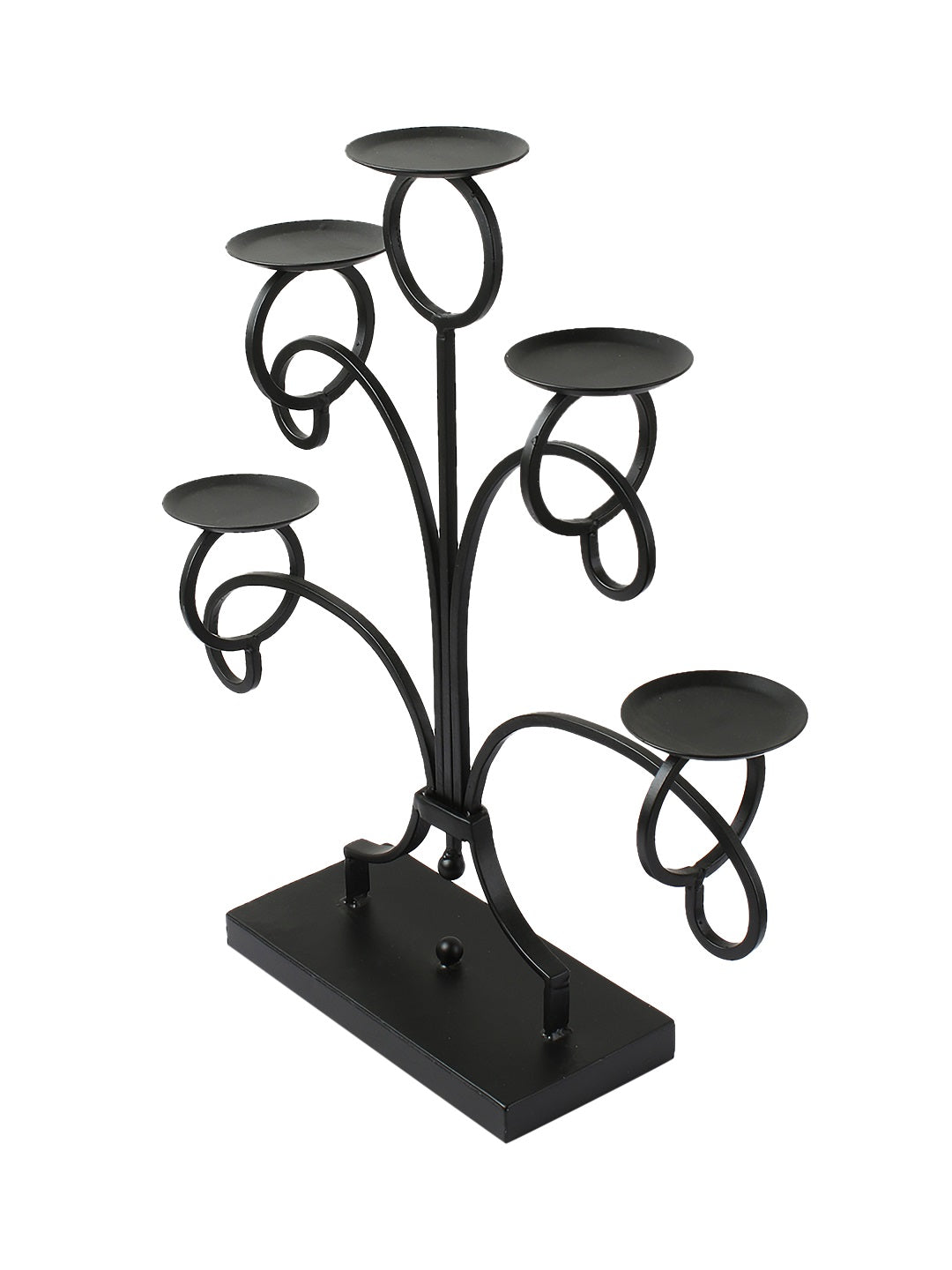 George Black Iron 5 Pillar Candle holder