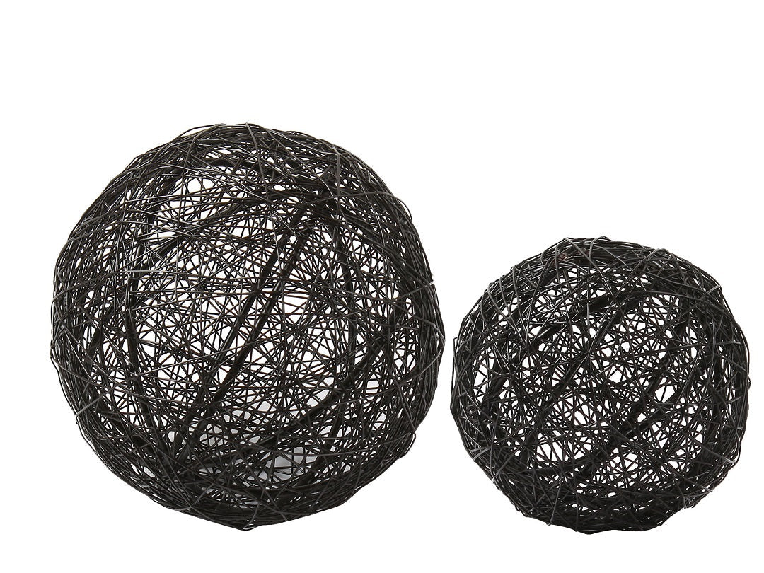 Noire Decorative Wire Orbs Set