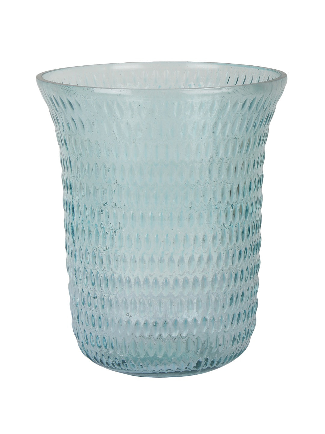 Sapphire Cylindrical Glass Vase