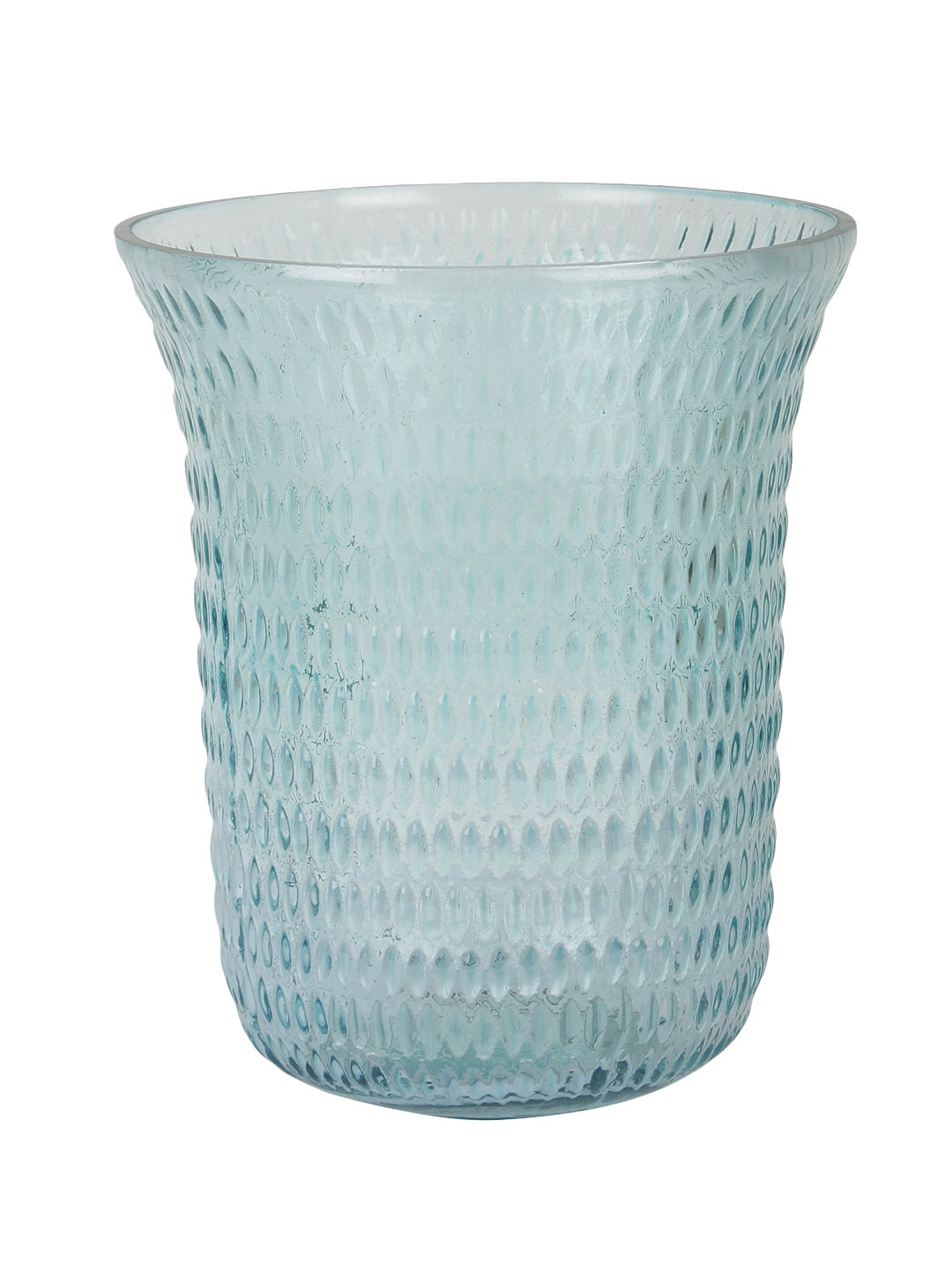 Sapphire Cylindrical Glass Vase
