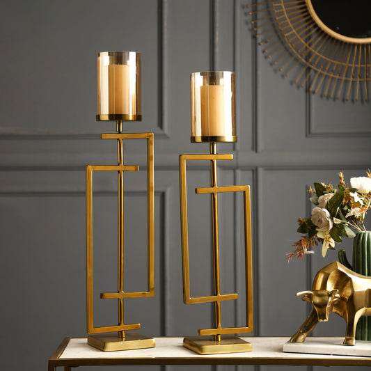 Arriba Gold Hurricane Set of 2