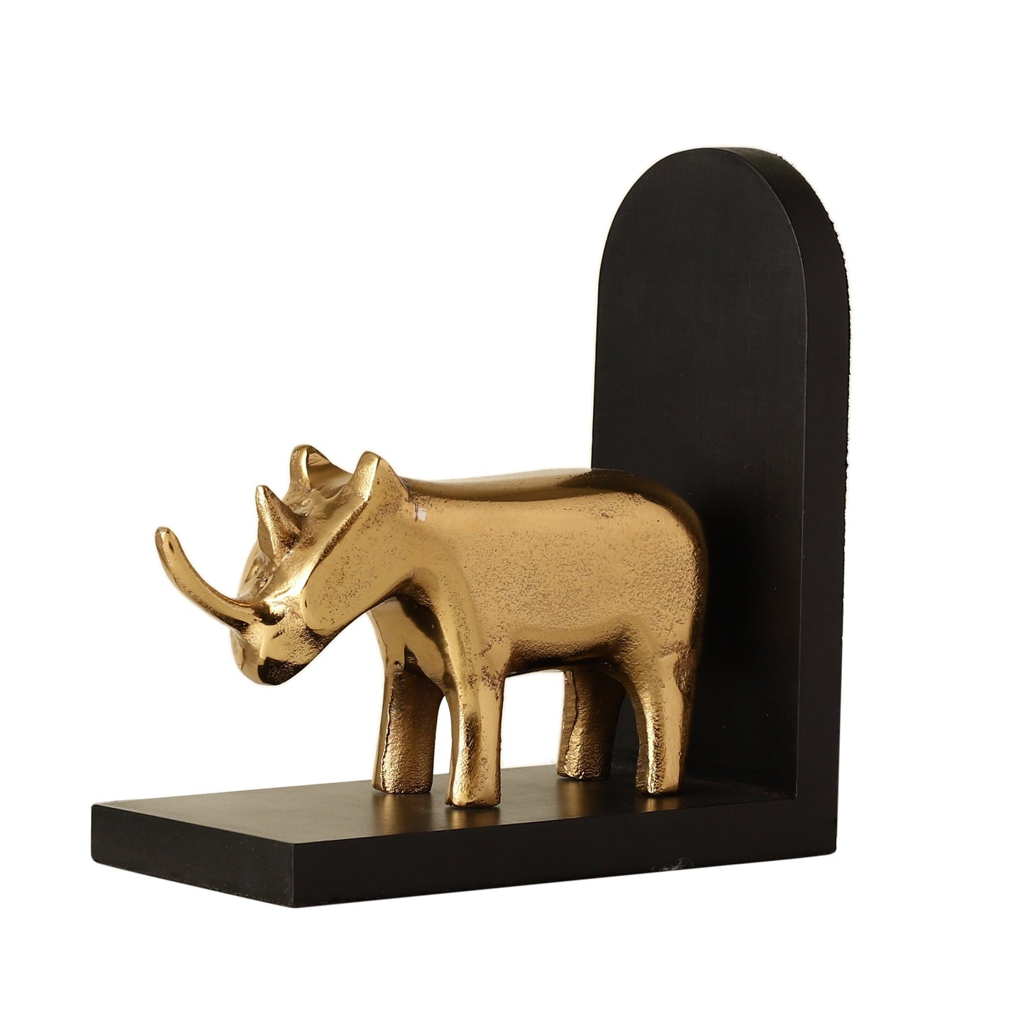 Roscoe Gold Rhino Bookend Set of 2